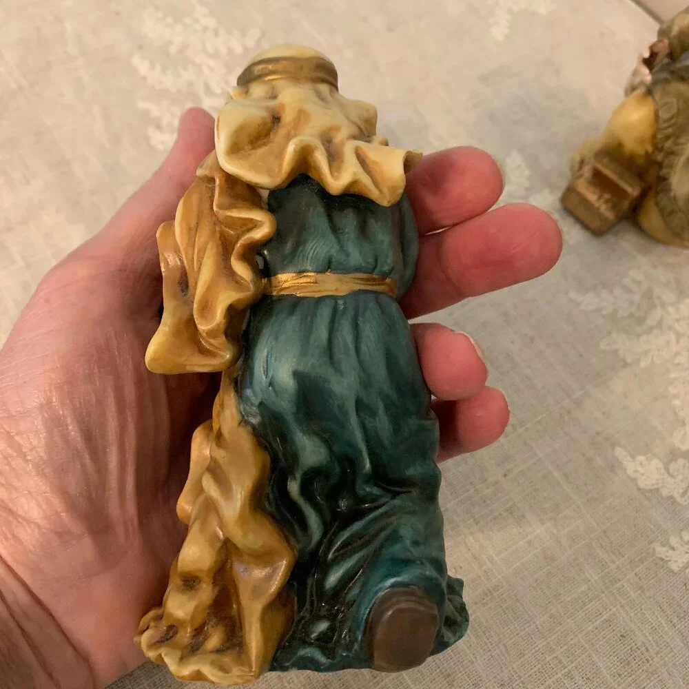 3 Wise Men Nativity Replacement Figurines Beautiful Vintage Hand Painted